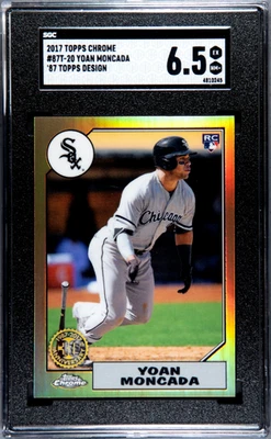2017 Topps Chrome Yoan Moncada #87T-20 '87 Topps Design RC White Sox SGC 6.5 - Image 1 of 2