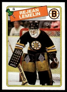 1988-89 O-Pee-Chee Rejean Lemelin Boston Bruins #186 - Picture 1 of 2