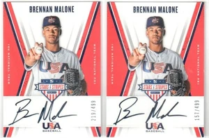 2019 Panini Stars & Stripes BRENNAN MALONE 18U USA ROOKIE AUTO! #/499! - Picture 1 of 1