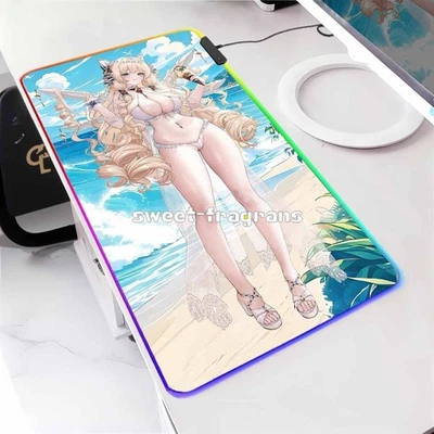 Sexy Crown Large Anime NIKKE LED Backlit Mouse Pad RGB XXL Keyboard Desk Mats - Image 1 of 4