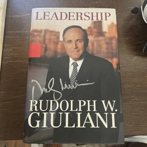 Libro de tapa dura autografiado firmado por Rudolph Rudy Giuliani LIDERAZGO SGC# - Imagen 1 de 3