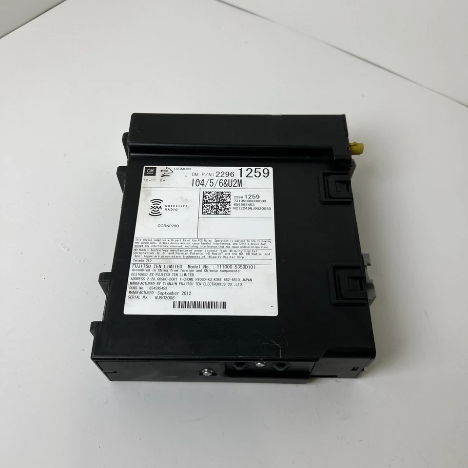 Cadillac ATS 2013 módulo receptor de radio 22961259 OEM Foto 1 de 4
