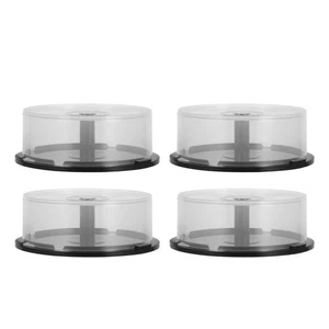 4 Pcs CD Storage Bin Dvd Cases Stackable Clear Organizer Blank Car Holder - Afbeelding 1 van 12