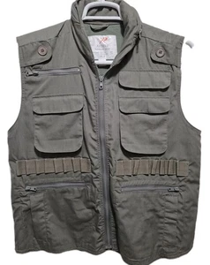 Rothco Ranger Vest Olive Green Hooded Hunting Shooting Camping Hiking SizeMedium - Picture 1 of 10