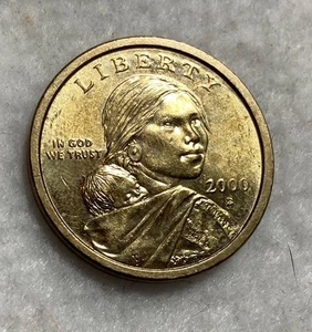 Sacagawea Dollar Coin 2000-D Error DD, . Copper shows - Picture 1 of 4