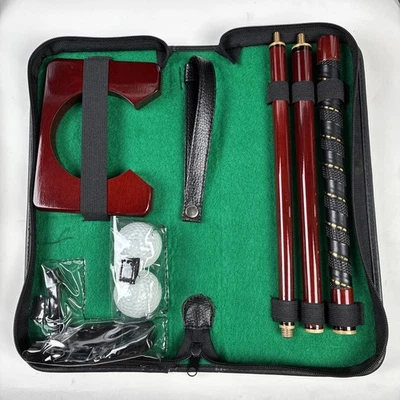 Putter de práctica plegable portátil juego de 3 piezas de golf con estuche oficina viaje Foto 1 de 4