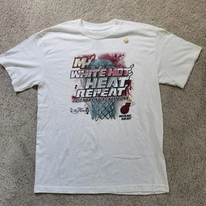 Miami Heat 2013 NBA Finals Champions Shirt XL Repeat My White Hot New LeBron  - Picture 1 of 8