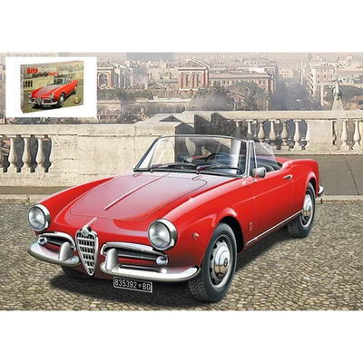 ALFA ROMEO GIULIETTA SPIDER 1300 KIT 1961 1:24 Italeri Kit Auto Modellino Nuovo - Immagine 1 di 3