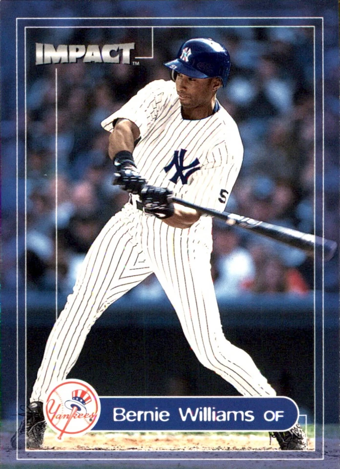 Bernie Williams 2000 Fleer Impact #4 New York Yankees FREE SHIPPING AutographDen - Image 1 of 2
