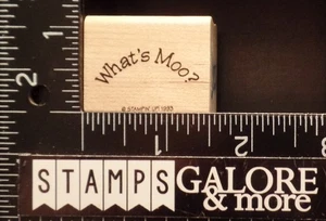 Stampin' Up! SELLOS DE GOMA 1993 ¡QUÉ ES MOO! ANIMAL HELECHO DICIENDO VACA #01 - Imagen 1 de 3