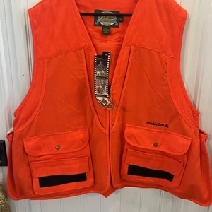 Cabela’s Outfitter Protective Orange Vest Game Pockets Size 2XL NEW - Picture 1 of 7