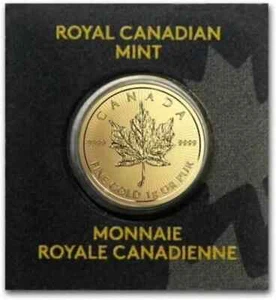 MAPLEGRAM 1 g of 999.9% Fine Gold Royal Canadian Mint 1 Gram Bullion Maple 2025 - Bild 1 von 2