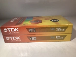 TDK Blank VHS Tapes Superior Quality T-120 6 Hrs EP 2 Pack. Factory Sealed  - Bild 1 von 12