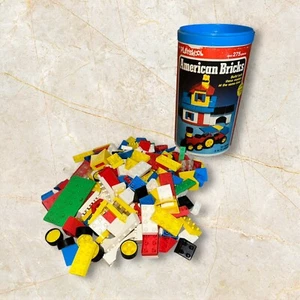 VINTAGE 1976 - PLAYSKOOL AMERICAN BRICKS : PLASTIC BUILDING BLOCKS SET #275 pcs - Picture 1 of 2