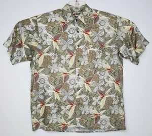 Vintage ungebunden grün Blumen Viskose Kurzarm Hawaiihemd Herren Medium gebraucht, in einwandfreiem Zustand - Bild 1 von 7