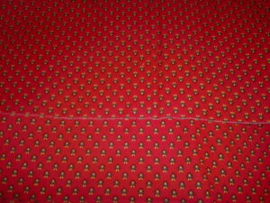coupon tissu   " Provençal   "  rouge  78 X 125  cm 