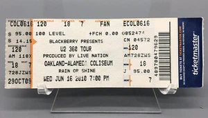 U2 Ticket Stub 360 Tour Oakland California Coliseum Lenny Kravitz Bono Edge - Bild 1 von 2