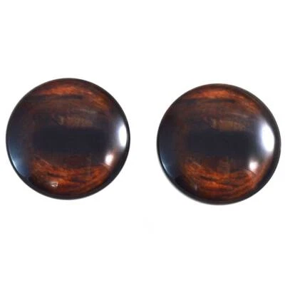 Par de cabujones de espalda plana taxidermia muñeca joyería ojos de vidrio realistas caballo marrón Foto 1 de 4