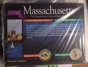 P, D Mint Massachusetts Quarters American Colorized Statehood Quarter Collection - Picture 1 of 8