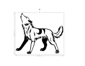 wolf  vinyl car sticker, decal, window laptop ORACAL 651 - Picture 1 of 2