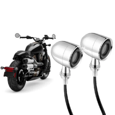 For Harley Davidson XL Sportster 1200 883 2x LED Turn Signal Lights Amber/White - Image 1 of 4