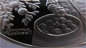 1-OZ. STERLING SILVER (APPLE) PROOF COIN NORMAN ROCKWELL ROBERT FROST + GOLD- - Picture 1 of 1