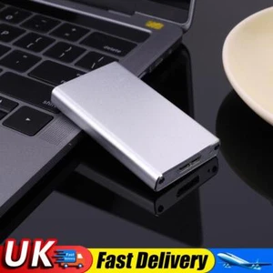 MSATA To USB3.0 SSD Hard Drive Case for 30*25/50 MSATA SSD Hard Disk(Silver) UK - Afbeelding 1 van 10
