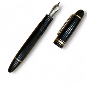 Montblanc Meisterstuck 149 Black Gold 18K Fountain Pen B Nib - Picture 1 of 9