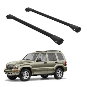 Roof Rack Cross Bars Set to fit Jeep Liberty KJ 2001-2008  Black set - Picture 1 of 20