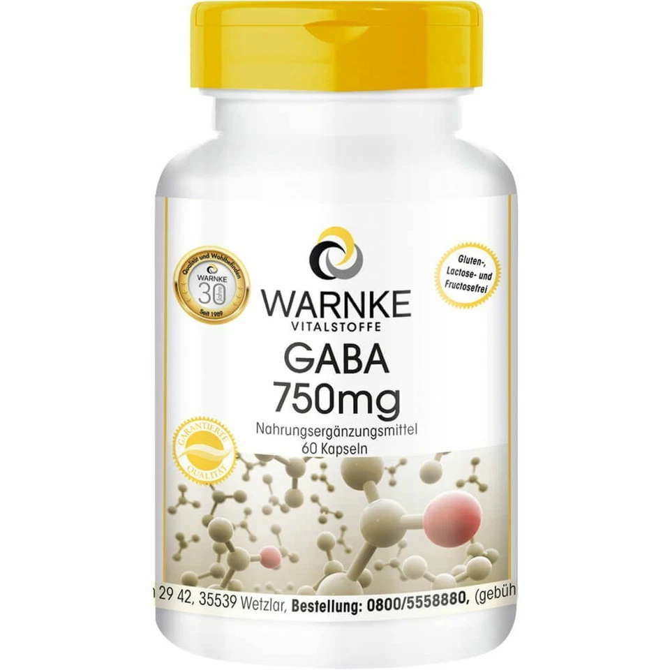 WARNKE VITALSTOFFE GMBH GABA 750 mg Kapseln 60 St PZN12343596
