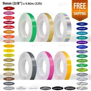 PinStripe Car Model Bike Coach Streamline Styling TAPE Vinyl STICKERS 9mm 3/8" - Picture 1 of 51