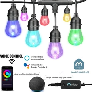 iMagic Outdoor String Light App Control Compatible Alexa/Google Assistant 2.4GHz - Picture 1 of 12
