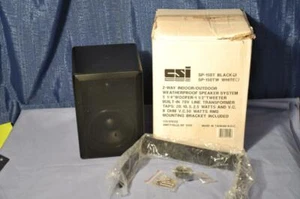 Speco SP-150T Black 2-way Speaker 8Ω + 70V Line Transformer Weather ResistantNOS - Picture 1 of 9
