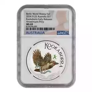 2024 P125 Kookaburra NGC MS69 Green Man Privy Berlin World Fair - Picture 1 of 2