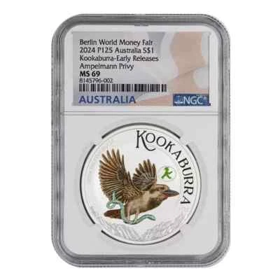 2024 P125 Kookaburra NGC MS69 Green Man Privy Berlin World Fair - Image 1 of 2