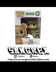 Ted 2 #187 Ted with Remote Flocked Funko Pop! SDCC 2015 Vaulted Near Mint Rare - Bild 1 von 1