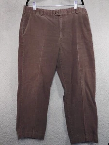 Geoffrey Beene Mens Brown Corduroy Pants Size 40x32 Brown 100% Cotton - Picture 1 of 10
