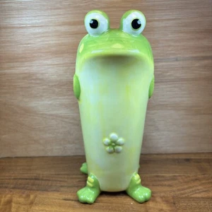 2005 BURTON & BURTON TOBY THE TOAD CERAMIC FLOWER VASE HAND PAINTED - Picture 1 of 9