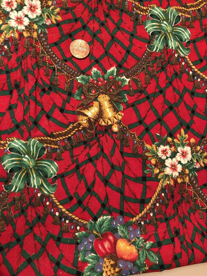 Christmas bells bunting Kessler Cotton fabric - 1 yard  - Image 1 of 4