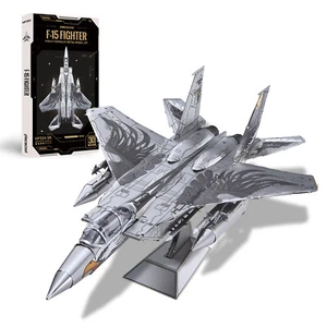Piececool 3d puzzles for Adult F-15 Fighter Metal Model Kits halloween Gifts Toy - Picture 1 of 8