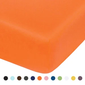 Sábana Ajustable Cuna Alta Calidad Sábana Fácil Cuidado Múltiples Colores Opciones - Imagen 1 de 19