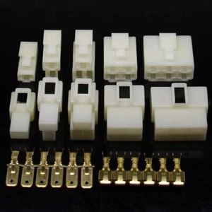 6,3 mm Stiftstecker Elektroverdrahtung Mehrfachstecker Klemmen 1/2/3/4/6/8 Wege Auto - Bild 1 von 13