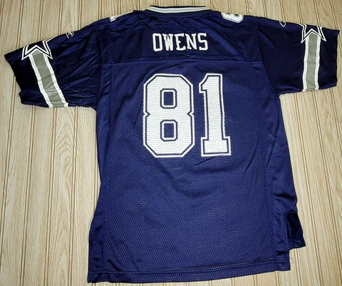 vtg Terrell Owens Dallas Cowboys Reebok RBK Field Jersey Yth Large Adult Small Cover