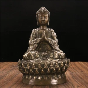 China Templo Budista Cuerpo Completo Buda 11" Salón Mesa Decoraciones - Imagen 1 de 8