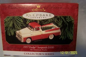 PUNZE ANDENKEN ORNAMENT SAMMLERSERIE 1957 DODGE SWEPTSIDE D100 - Bild 1 von 2