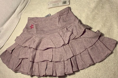 American Girl - 女孩 S 码 7/8 - 紫色星星分层叠层裙 - 全新带标签 — 第 1/4 张图片