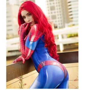 Cosplay Costume Spiderman Bodysuit Tight Zentai Outfit Jumpsuit New Spider-Women - Picture 1 of 14