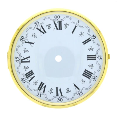 AUGUSTA Quadrante metallo con cerchio in ottone e vero vetro numeri romani per orologi da parete Germ