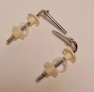 1 juego de fijación para asiento de inodoro latón niquelado 6x30mm o 6x50mm a elegir - Imagen 1 de 5