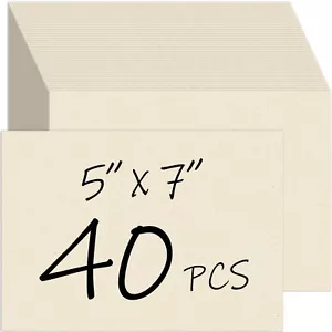 40 Sheets Blank 5x7 Cardstock Paper Thick Cardstock 80lb/230gsm Card Stock Pr... - Picture 1 of 7